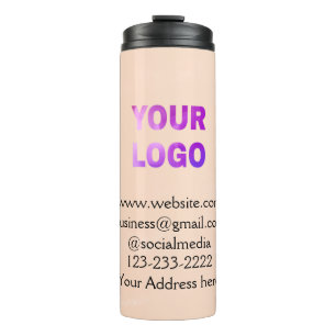 Einfache minimale Hinzufügen Ihres Logos/Designs h Thermosbecher