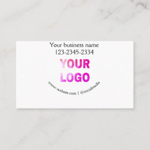 Einfache minimale Hinzufügen Ihres Logos/Designs h Visitenkarte