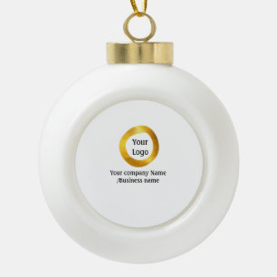 einfache minimale Hinzufügen Ihres Logos Gold Webs Keramik Kugel-Ornament