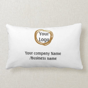einfache minimale Hinzufügen Ihres Logos Gold Webs Lendenkissen