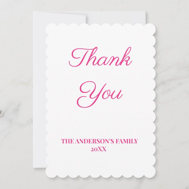 einfache minimale Hinzufügen Ihres Textes Dankesch Dankeskarte (Vorderseite)