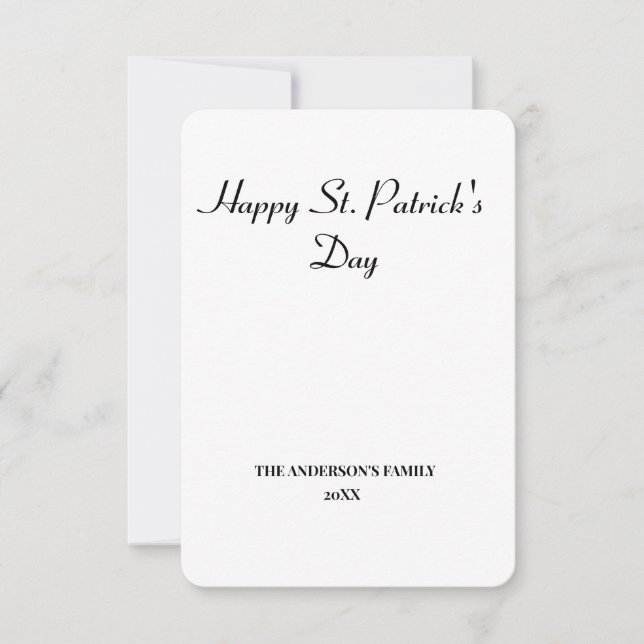Einfache minimale Hinzufügen Ihres Textes st. patr (Vorderseite)