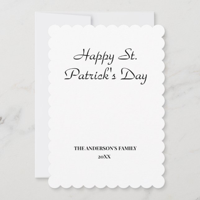 Einfache minimale Hinzufügen Ihres Textes st. patr (Vorderseite)