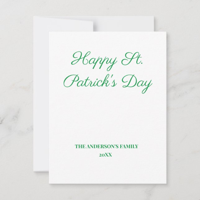 Einfache minimale Hinzufügen Ihres Textes st. patr (Vorderseite)