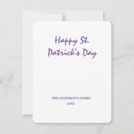 Einfache minimale Hinzufügen Ihres Textes st. patr Mitteilungskarte