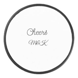 Einfache minimale Hinzufügen Name Prost Paar Name Eishockey Puck