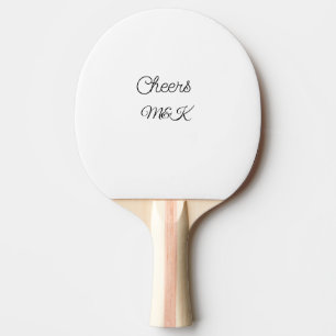 Einfache minimale Hinzufügen Name Prost Paar Name Tischtennis Schläger