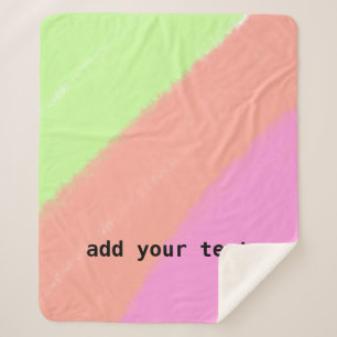 Einfache minimale Hinzufügung des Text-Monogramm-F Sherpadecke