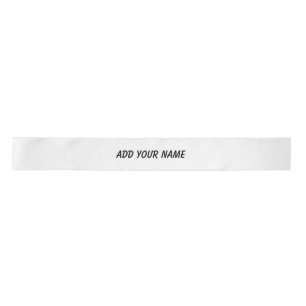 Einfache minimale Hinzufügung eines Monogrammnamen Satinband