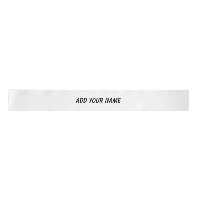 Einfache minimale Hinzufügung eines Monogrammnamen Satinband (Vorderseite)