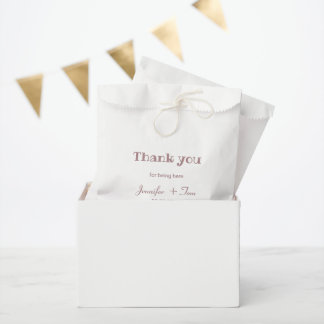 einfache minimale Hochzeit danke Ihnen für Tasche Geschenktütchen