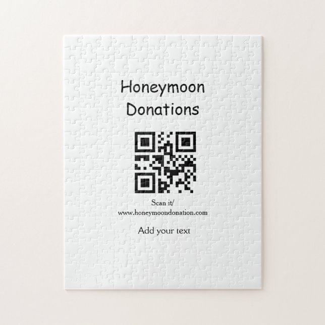 Einfache minimale Hochzeitsgeschenke QR-Code für F (Vertikal)