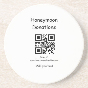 Einfache minimale Hochzeitsgeschenke QR-Code Getränkeuntersetzer