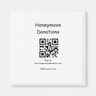 Einfache minimale Hochzeitsgeschenke QR-Code Magnet
