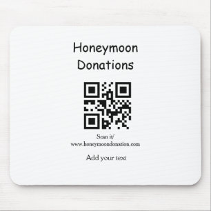 Einfache minimale Hochzeitsgeschenke QR-Code Mousepad