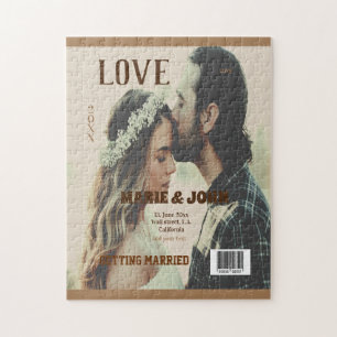 einfache minimale Hochzeitsliebe-Magazincover