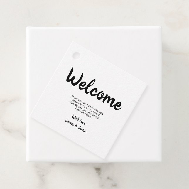 einfache minimale Kalligraphie danke für Geschenk Geschenkanhänger (Beispiel)