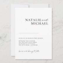 Einfache minimale Kalligraphie in einer Hochzeit
