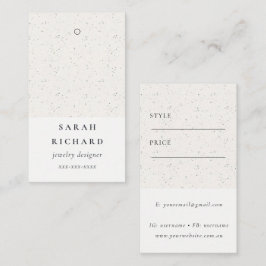 Einfache minimale Keramik Texturpreis Name Visitenkarte