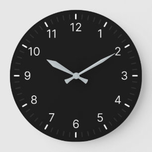 Einfache minimale klassische dunkle Wall-Uhr Große Wanduhr