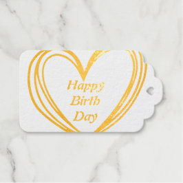 einfache minimale klassische Happy-Geburtstagsgesc Geschenkanhänger