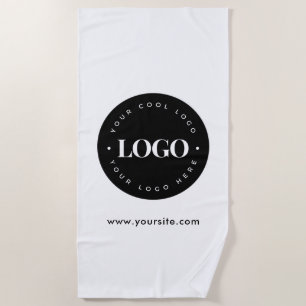 Einfache minimale kundenspezifische Logo- und Text Strandtuch