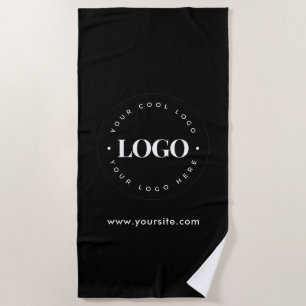Einfache minimale kundenspezifische Logo- und Text Strandtuch