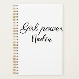 einfache minimale Mädchenpower Name Text Bild Gesc Planer