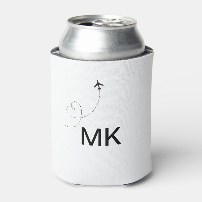Einfache minimale Monogramm-Aufnahme für Textreise Dosenkühler (Kanne Vorderseite)