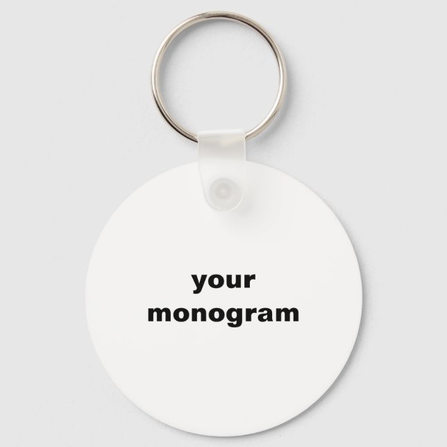 einfache minimale monogramm Kundenbezeichnung Schlüsselanhänger (Vorderseite)