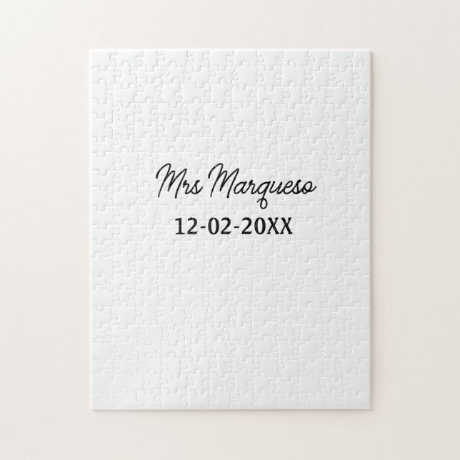 einfache minimale Monogramm MMs Mr. name date year (Vertikal)