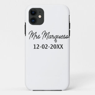 einfache minimale Monogramm MMs Mr. name date year Case-Mate iPhone Hülle
