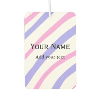 Einfache minimale Orangenstreifen Wasserfarbe Name Autolufterfrischer