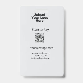 Einfache minimale Prüfung zum Bezahlen des Add QR  Ausweis