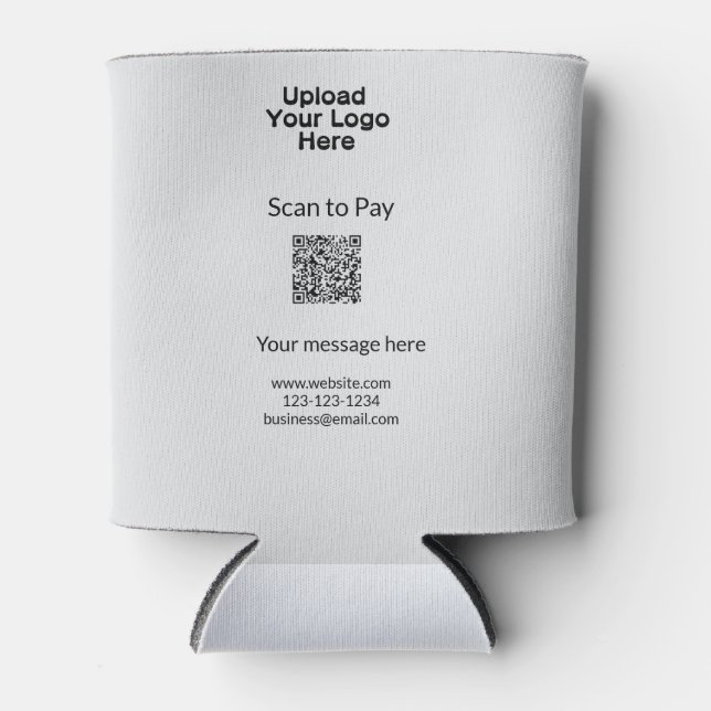 Einfache minimale Prüfung zum Bezahlen des Add QR  Dosenkühler (Vorderseite)