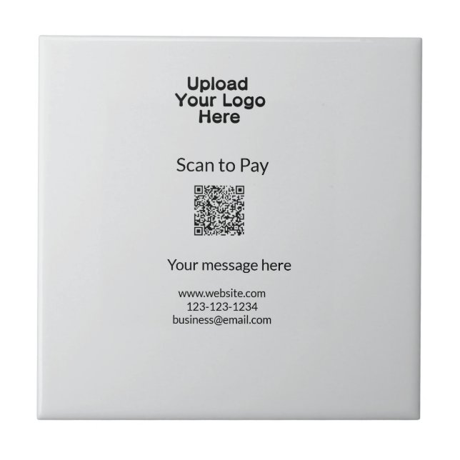 Einfache minimale Prüfung zum Bezahlen des Add QR  Fliese (Vorderseite)