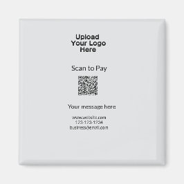 Einfache minimale Prüfung zum Bezahlen des Add QR  Magnet