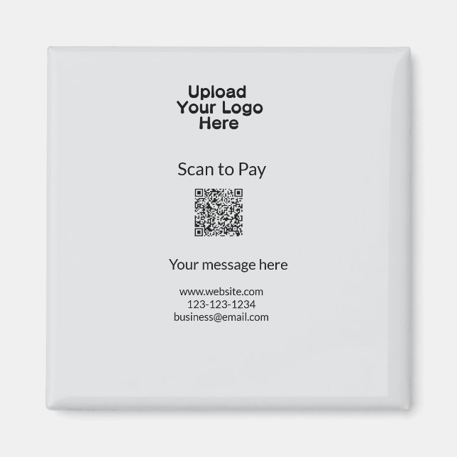 Einfache minimale Prüfung zum Bezahlen des Add QR  Magnet (Vorne)