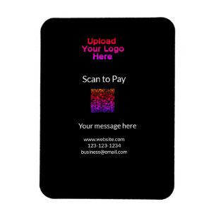 Einfache minimale Prüfung zum Bezahlen des Add QR  Magnet