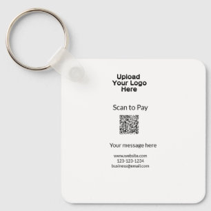 Einfache minimale Prüfung zum Bezahlen des Add QR  Schlüsselanhänger