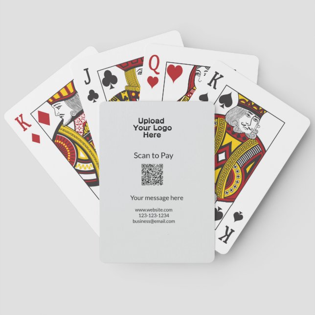Einfache minimale Prüfung zum Bezahlen des Add QR  Spielkarten (Rückseite)