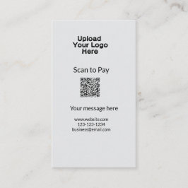 Einfache minimale Prüfung zum Bezahlen des Add QR  Visitenkarte