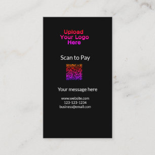 Einfache minimale Prüfung zum Bezahlen des Add QR  Visitenkarte