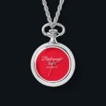 Einfache minimale rosa Bridesaid fügen den Text fü Armbanduhr<br><div class="desc">Entwurf</div>