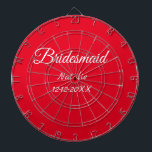 Einfache minimale rosa Bridesaid fügen den Text fü Dartscheibe<br><div class="desc">Entwurf</div>