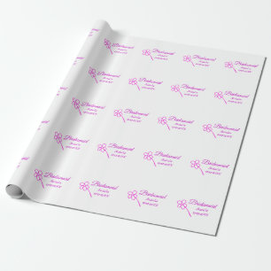 Einfache minimale rosa Bridesaid fügen den Text fü Geschenkpapier
