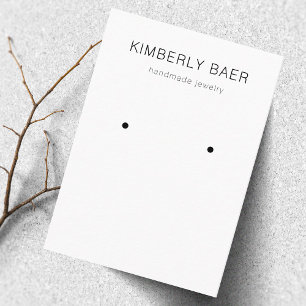 Einfache minimale Schwarz-Weiß-Anzeige Visitenkarte