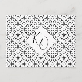 Einfache Minimale Schwarz-Weiß-Kalligrafie-Hochzei Einladungspostkarte