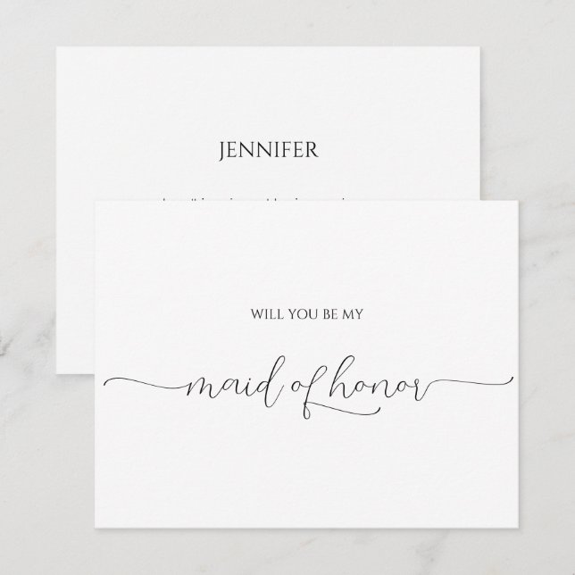 Einfache Minimale Script-Trauzeugin (Vorne/Hinten)