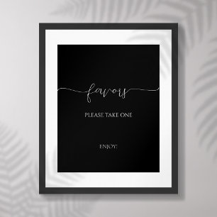 Einfache minimale Skriptfavoriten Signierung Poster